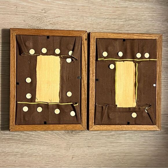 Embroidered Crewel Seashells Yarn Art Jan Dalton kit 2 Neutral Brown Set 6” x 8” - Picture 6 of 6